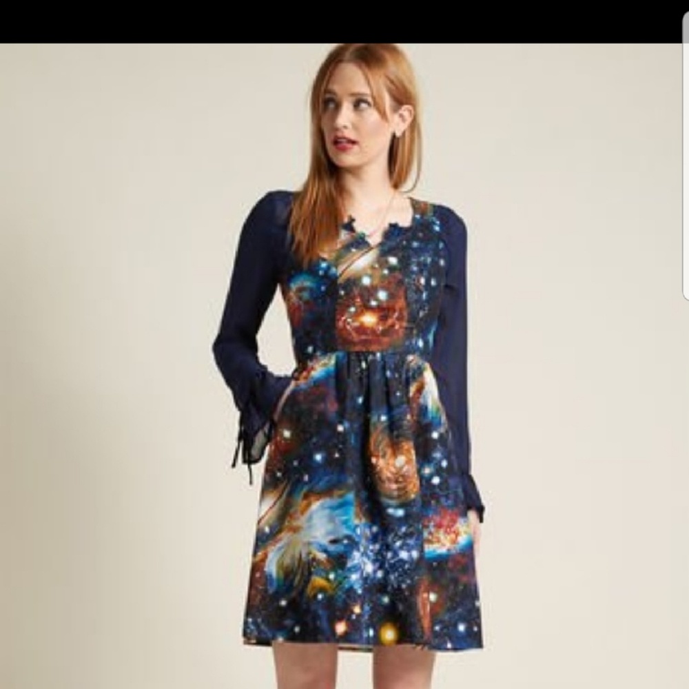 Modcloth heart and solar system dress